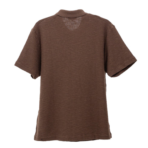 Norse Projects Gustav Crochet Jersey Shirt Chestnut N01-06832033 5711610312043 Back Degli Uberti